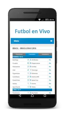 Soccer Results android App screenshot 2